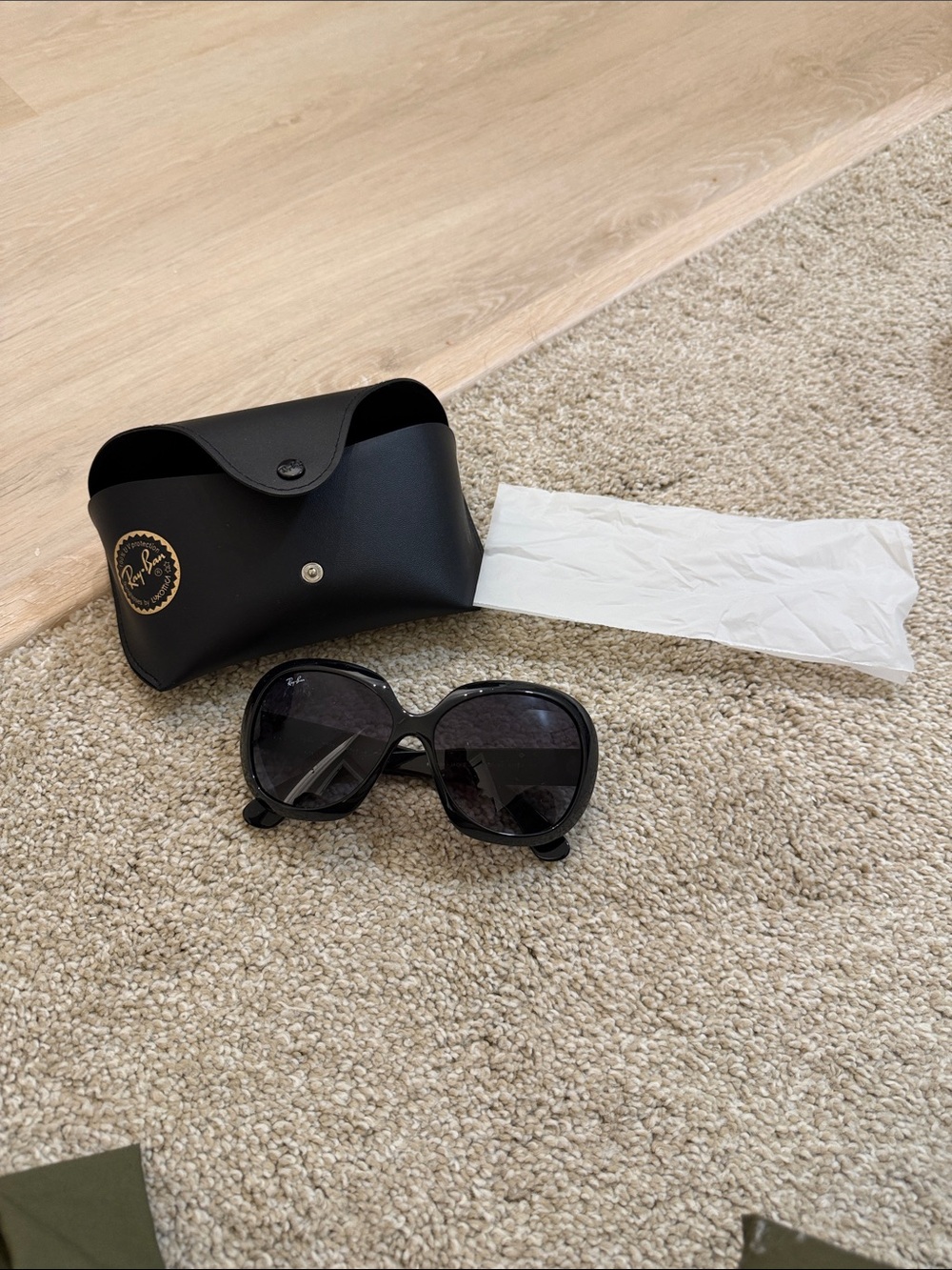 Ray-Ban Women's Black Oversized Round Sunglasses